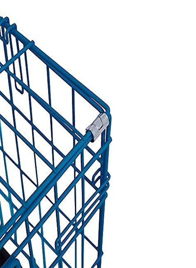 KittuPet Single Door Folding Metal cage with Removable Tray and paw Protector for Dogs,Cats and Rabbits 18 Inch Sky Blue - Image 5